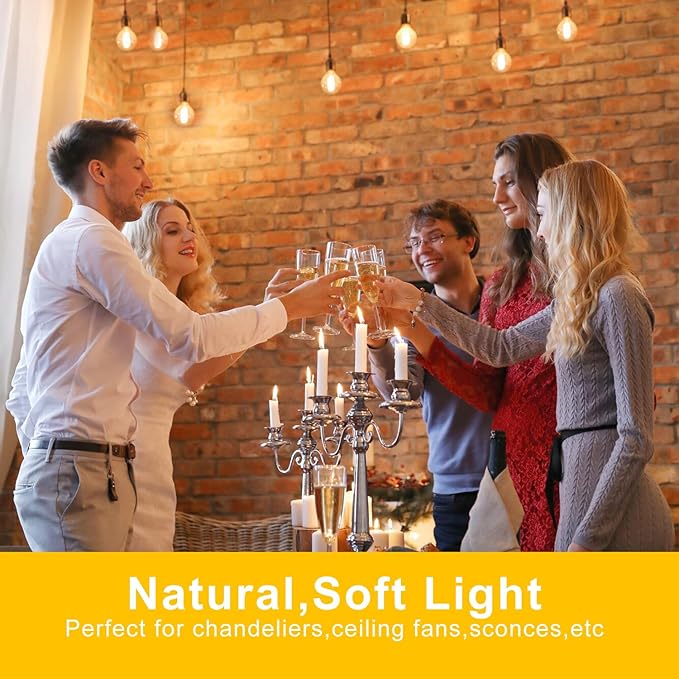 dalattin A19 Vintage LED Edison Bulbs, 60W Equivalent Light Bulbs, 2700K Soft White, Clear Glass Filament Bulb, Efficient 8W, E26 Base, 800 LM, CRI80+, Non-Dimmable for Home, Farmhouse, 6 Pack