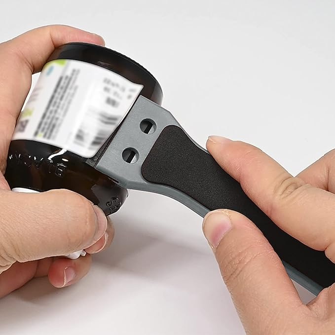 EHDIS 2pcs Plastic Razor Scraper 6-inch Long Handle Adhesive Remover Tool with 100 Double-Edge Blades for Window Tint Vinyl Scraper Decal Sticker Glue Remover (grey)