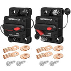DaierTek 250A Circuit Breaker 12V Waterproof Marine 250 Amp Circuit Breaker 12 Volt for Automotive Car RV Boat -2Pack