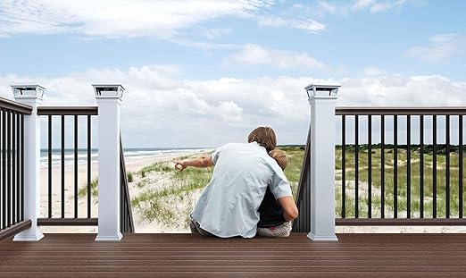 25 Pack Deck Balusters 38 Inch Deck Railing Balusters (Rectangle) with End Caps & Screws, Hollow Rectangle Deck Balusters for Deck Railing Porch