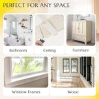 DWIL White Paint for Wall, Water-Based Ceiling Paint with Roller Kit - Interior/Exterior - No Sanding, Quick Drying, Low Odor - Perfect for Wall, Ceiling & More, 50-55sq.ft, 32 Oz, Semi-Gloss White