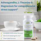 Advanced Ashwagandha KSM-66, L-Theanine & Magnesium, Ashwagandha For Men and Women, Multi Action Adaptogen Complex for Stress Support with Zinc & B Vitamins, Clean Label, 60 Vegan Capsules, by Igennus