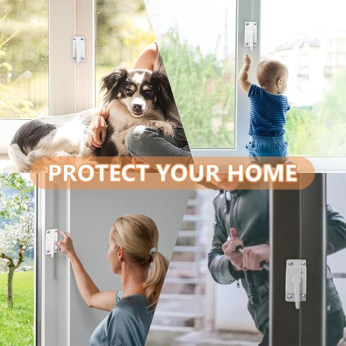 10 Pack Cam Action White Window Sash Locks, Security Window Latches Replacement Sash Lock, Replacement Sash Lock for Horizontal Sliding Windows and Vinyl Single or Double Windows