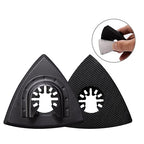 136Pcs Oscillating Tool Sanding Pad Kit, Contains 6Pcs Triangle Sanding Pads and 130Pcs Multitool Sandpaper, 60 80 100 120 240 Grits Oscillating Multi Tool Sandpaper Great for Wood&Plaster Polishing