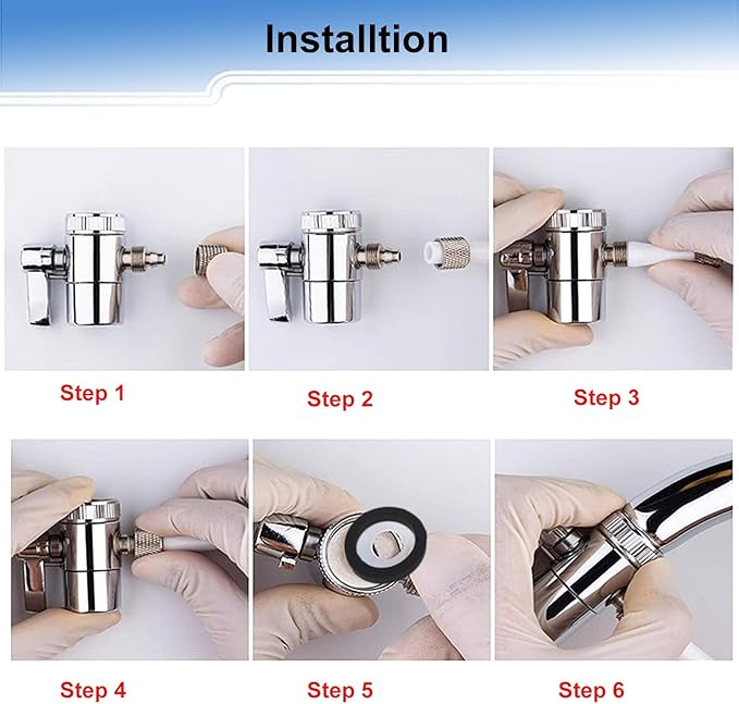 Kitchen Faucet Diverter Valve with Aerator 22mm Thread,Sink Faucet Filter Diverter Valve,Faucet Adapter Faucet Splitter Diverter Valve Water Diversion,Countertop water Filter(3/8" OD Tubing Outlet)