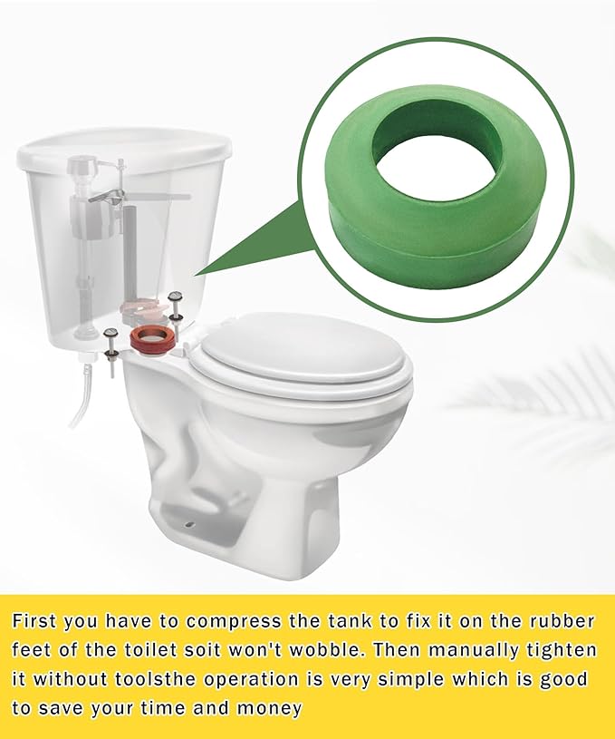 2Pcs 99-591 Toilet Tank to Bowl Replacement Gasket Compatible with Gerber toilet, ultra flush 28-380/384/385/790 tank,21-752 and 21-372 Bowl and others Replace 99-582 99-537