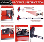 DEKEones Drywall Skimming Blade Set, Stainless Steel 10",16" & 24" Skimming Blades with 28"-62" Extension Handle Pole, Professional Drywall Skimming Tools for Smoothing Wall and Ceiling