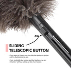 Retractable Feather Duster-Genuine Ostrich Feathers,Anti-Static,Reusable Eco-Friendly Handheld Cleaning for Keyboard,Home,Car,Office(10 to 15 Inches) 6 Pack