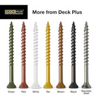 Deck Plus 1-1/4 Inch Epoxy Coated Exterior Wood and Fence Screws #8 x 1-1/4" Torx/Star Drive Included Coarse Thread, Outdoor Rust Resistant Decking Screw, Tan, 1lb Box, 3500 Pieces | 48410