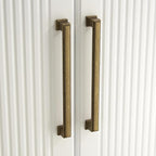 10 Pack 7.5 Inch(192mm) Hole Center Antique Brass Modern Cabinet Pulls Kitchen Cabinet Handles Kitchen Cabinet Hardware Timeless Drawer Pulls for Dresser Cupboard Wardrobe, A-Brass(7.5x10)