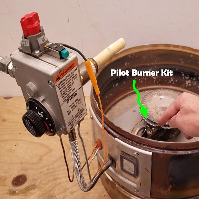 MENSI 9003542 Repair Parts 9003542 Pilot Assembly Replacement for Natural Gas Water Heater, Compatible with Reliance, A.O.Smith, Kenmore, State GS and GSX,Replaces 100109295,9003542005