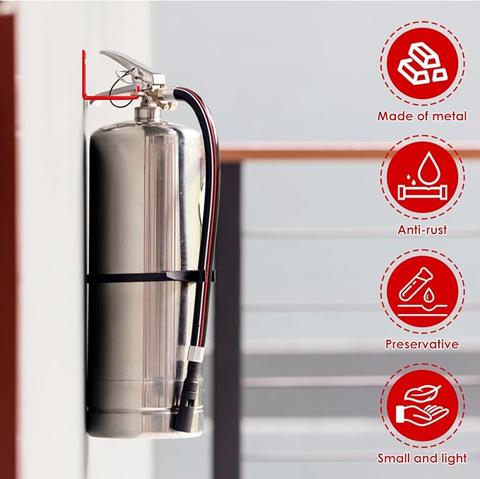 24Pack Fire Extinguisher Mount & Bracket Universal Fire Extinguisher Holder 20Lb Metal Hooks with Screws Wall Mounted Hanger