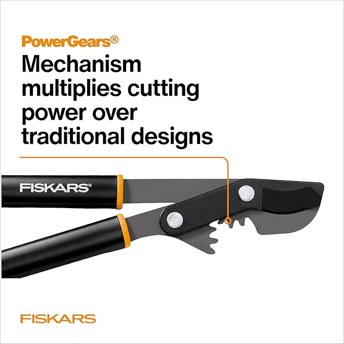 Fiskars 32-Inch PowerGear Loppers for Tree Trimming, Heavy-Duty, Sharp Bypass Steel Blade Tree Branch Cutter up to 2-Inch Diameter Cut Capacity, Hand Loppers