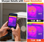 Mini Thermal Camera for Android, Small Thermal Imager for Smartphone, 512x384 Super IR Resolution, 256x192 IR Resolution, Infrared Camera for Home Inspection, HVAC, Automotive