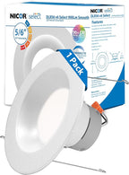 NICOR DLR56609120SWH DLR56(v6) 5/6-inch White 900 Lumen Selectable Recessed LED Downlight