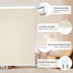 ChrisDowa Cordless Blackout Roller Shades for Windows, Thermal Insulated UV Protection Pull Down Shades, Total Blackout Window Blinds for Home, Office, Bedroom, Door (33" W x 72" H, Beige)