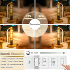 7.3 Inch E26 Led Bulb 6W Dimmable, 2700k Soft White Edison Bulbs 800LM, Equal 80 Watt Tubular T10 T9 Long Clear Glass Light Bulb for Rustic Pendant Pipe Wall Sconces Chandeliers - 6Pack