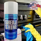 2 x 10 Oz. with Cloth Sheila Shine Stainless Steel Cleaner and Polish Spray with Microfiber Cleaning Cloth, Removes Grease, Fingerprints, Household Kitchen Cleaner, Stainless Steel & Appliances