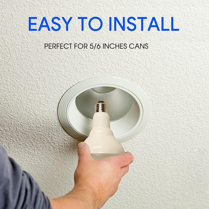 Energetic 12-Pack BR30 Indoor Recessed Light Bulb, Dimmable, 11W=75W, 3000K Warm White Flood Light, 900LM, CRI85+, LED Can Light Bulb for Ceiling