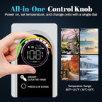 Electric Tankless Water Heater, 11kW 240V on Demand Instant Endless Electric Hot Water Heater for Residential Whole House Shower, Self-Modulating LED Display Knob Control, CSA Certified, Space Saving