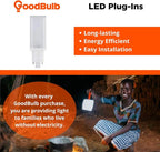 GoodBulb 10 Watt Horizontal LED Plug-in Light Bulbs Type B 4 Pin G24Q Base 5000K Daylight High Output 1000 Lumens Car Dealership Lighting 10 Pack