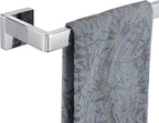 JQK Polished Towel Bar, Rounded Edges 14.41 Inch Towel Rack, 304 Stainless Steel Bathroom Wall Mount, Useable Length 12 Inch, TB250L12-CH