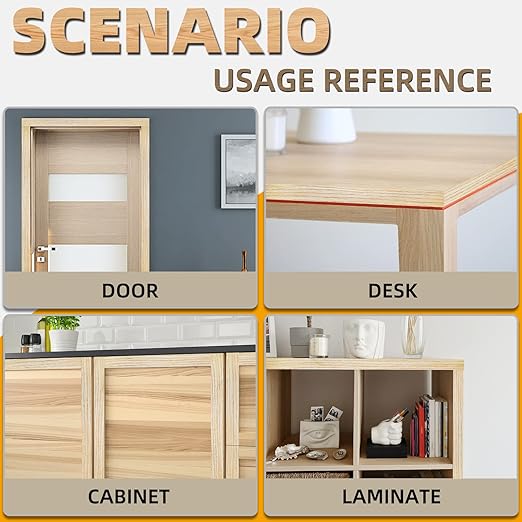 GSCIT Club Oak Edge Banding, 1/2 inch x 100ft roll of Veneer Edge Banding - Pre-glued Flexible, Real Wood Tape for Cabinet Repair & Furniture Restoration