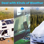 1Gal/133Fl.oz Liquid Rubber Rv Roof Coating White Waterproof Sealant Camper Roof Repair Solar Reflective Sealant with Wooden Brush Putty Knife Work Gloves Paint Roller Drywall Repair Tape