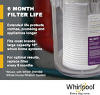 Whirlpool Whole House Large Capacity Sediment Filter WHKF-GD25BB, Full Case of 4 Filters, NSF Certified 25-Micron Filtration, Replacement Cartridge Fits Most Home 10" x 4.5" Standard Filter Housings