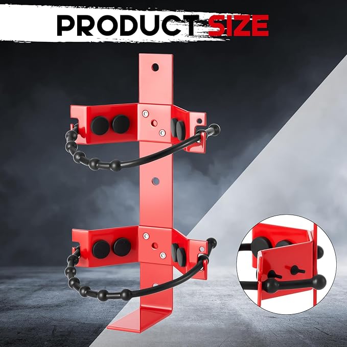 2 Pcs Fire Extinguisher Mount Bracket Adjustable, Supports up to 10 Lbs, Heavy-Duty and Easy Installation, Ideal for Home, Truck, Rv, Boat, Commercial Use, Secure and Durable Holder