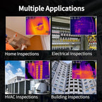 TK6 Thermal Imaging Camera, 384 x 288 IR Resolution, 25° *19° FOV, Manual Focus Thermal Imager with 5MP Visual Camera for Building, Electrical Inspections, -4°F to 1022°F, 3.5" Touch Screen