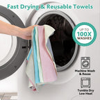 Matthew Microfiber Cleaning Cloth Roll 72Pack (12" x 12") Reusable Paper Towels&Washable Tear Away Towels,Ultra Water Absorbent Lint&Streak Free Cleaning Rags for Glass,Dishwash,Bathroom,Cars-Grey