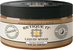 Retique It New and Improved Formula Liquid Wood Coatings - Stainable Primer - Paint It then Stain it (Dark Wood, Small)