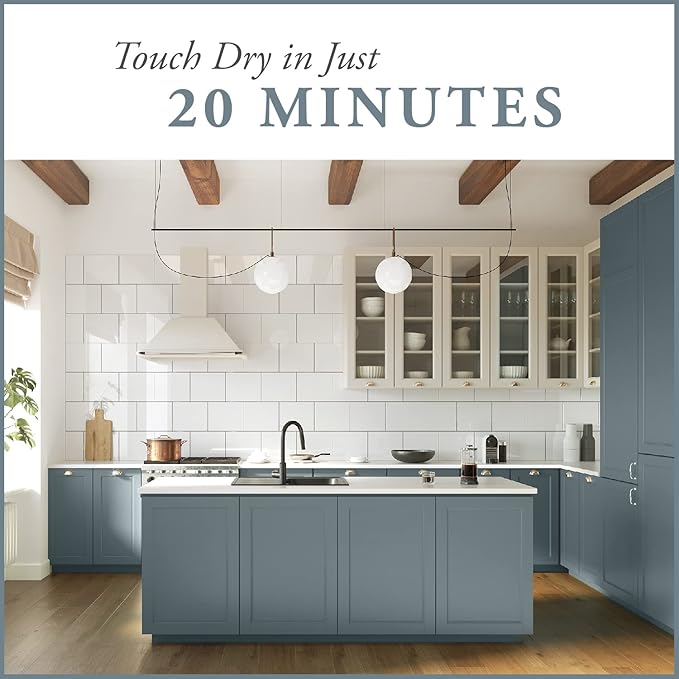 AMY HOWARD AT HOME Chalk-Based One Step Paint for Furniture, Cabinetry, Decor, Finish, and More | No Stripping, Sanding, or Priming | Medium Base | 16 Ounce | Geyer Gray