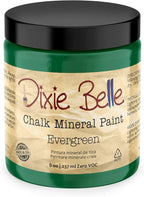 Dixie Belle Paint Company Chalk Finish Furniture Paint - Evergreen (8oz) - Matte Bold Green Chic Chalk Mineral DIY Furniture Paint