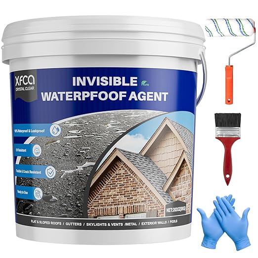 Transparent Waterproof Sealant,281oz Clear Transparent Waterproof Coating,Liquid Invisible Water Proof Agent for Roofs Walls,Garden,Bathroom,Kitchen Indoor & Outdoor Water Proof Sealant