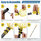 Fruit Picker Pole Tool – Ladder-Free Harvesting Aid, Safe for Elderly and Children, Durable Stainless Steel Design – Adjustable Long Pole Picker for Apples, Avocados, Oranges, Grapefruit, Plums, Pear