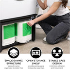 Washer and Dryer Pedestals - 24" W, 16" H, Black Steel Universal Fit with Major Brands, Leak-Proof Laundry Pedestal with Drain Pan & Hose, Washer and Dryer Stand for Back Pain Relief, 800 lbs Capacity