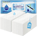 20 Count XL Heavy Duty Wet Mopping Cloths Refill Compatible with Swiffer Sweeper XL Mop, Disposable Wet Pads Refill X-Large Size for Multi-Surface Floor Cleaning, Unscented
