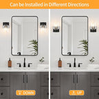 1 Light Modern Bathroom Light Fixtures Over Mirror, Black Vanity Lights for Bathroom Wall Sconces with Clear Glass Shades, E26 Socket (Bulbs Not Included)