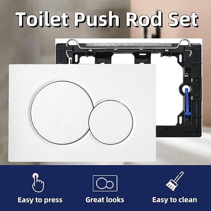 Dual Flush Actuator Plate, Compatible with Geberit 115.770.46.5. Replacement Parts for Concealed Cistern Toilet Repair (White)