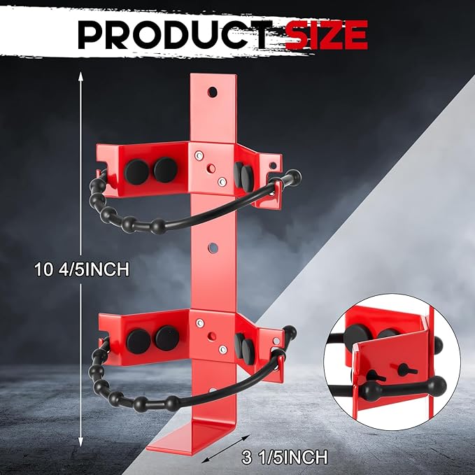 2 Pcs Fire Extinguisher Mount Bracket Adjustable, Supports up to 2.5 and 5lb, Heavy-Duty and Easy Installation, Ideal for Home, Truck, Rv, Boat, Commercial Use, Secure and Durable Holder