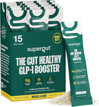 Gut Healthy GLP-1 Booster | High Fiber Supplement Mix | May Support Digestion | No Sugar | Soy Free | Keto Friendly | Unflavored Plant Based Powder (15 Servings, 1 Box)