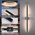 TODOLUZ 2-Pack 48-Inch LED Long Outdoor Wall Light Fixture, 35W IP65 Waterproof Exterior Linear Wall Mount Lighting, 5 Color Temperature Mode (3000K/3500K/4500K/5000K/6000K)