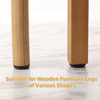 1-1/4" Screw on Furniture Sliders-Furnigear Heavy Duty PTFE (Teflon) Chair Leg Slides Glides Move Your Furniture Easy & Safely - Best Floor Protector(Brown-40pack)