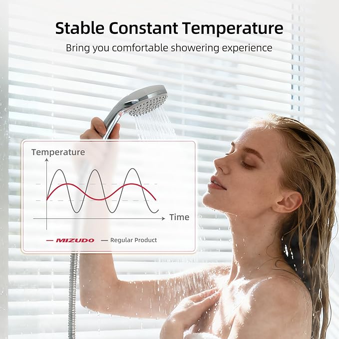 11kW Tankless Water Heater Electric, MIZUDO 240 Volt Instant Hot Water Heater, Up to 2.6 GPM for 1-2 Point of Use, with LED Digital Display, ETL Certified