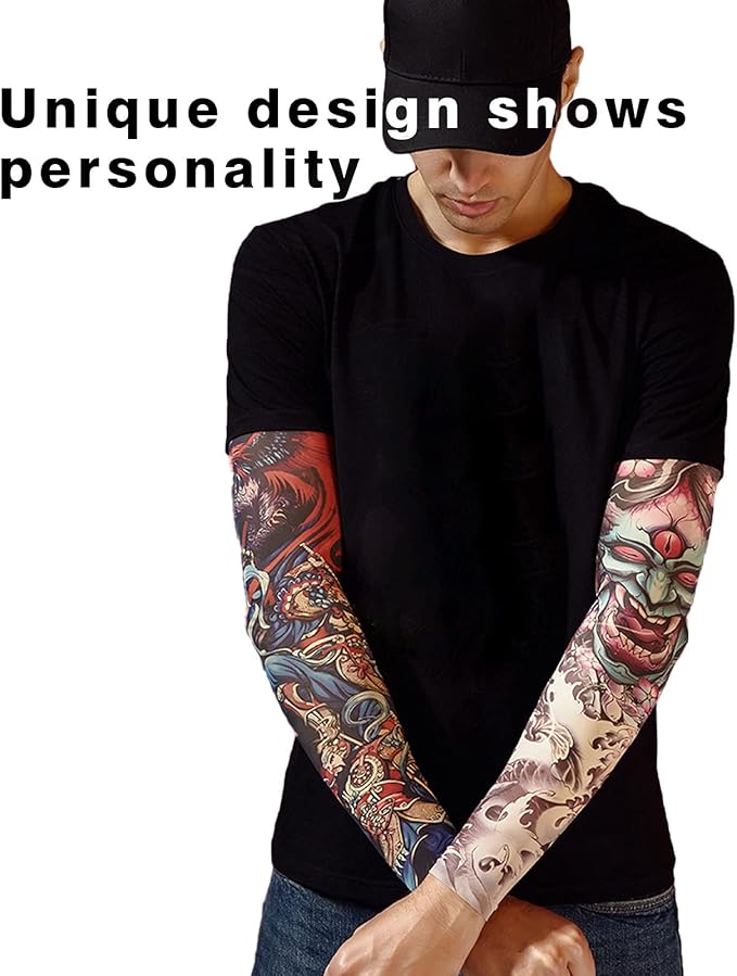 UV Sun Protection Arm Sleeves for Men & Women-UPF 50+ Sports Compression Cooling Sleeve-Unique TATTOO SLEEVE gift