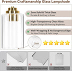 4-Light Bathroom Light Fixtures, 27" Modern Vanity Lights Over Mirror with Clear Glass Shades, Gold Wall Sconce, Classic Wall Light Fixture for Mirror Living Room Cabinet Bedroom Porch Kitchen
