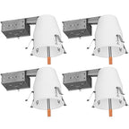 Sunco 4 Inch Recessed Lighting Housing Can, Remodel Air Tight Ceiling Cans, 120-277V,Hard Wired, TP24 Connector Included, Easy Install, IC Rated UL 4 Pack