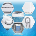 COSTWAY Portable Washing Machine, 12 Lbs Capacity Full-automatic Washer with 10 Wash Programs, LED Display, 8 Water Levels, Compact Laundry Washer and Dryer Combo for Home, Apartment, Dorm, RVs